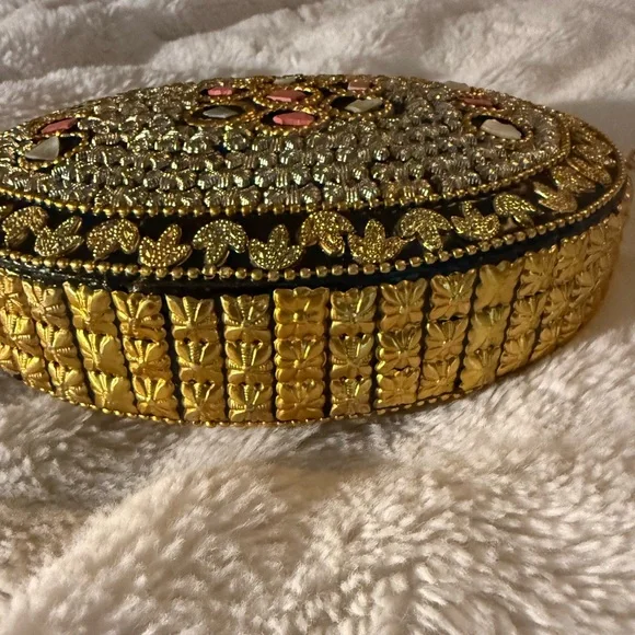 RAMLA Pink Beverly Hills Handmade Mosaic Moroccon Clutch Crossbody Bag $250 - Picture 7 of 12